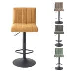 バーチェア Passe(パッセ) 昇降機能付き 360度回転座面 粉体塗装 幅410×奥行440×高さ900～1100mm