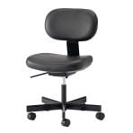 ノーリツイス(NORITSUISU) DC導電チェア 塗装脚 導電ウレタン巻双輪キャスター 静電気防止 導電ビニールレザー 工場 研究施設 日本製 国産 DC-EH12B 幅570×奥行500×高さ785～865mm