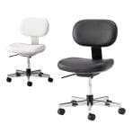 ノーリツイス(NORITSUISU) DC導電チェア メッキ脚 導電ウレタン巻双輪キャスター 静電気防止 導電ビニールレザー 工場 研究施設 日本製 国産 DC-EH16 幅595×奥行500×高さ780～860mm