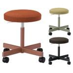 ノーリツイス(NORITSUISU) FAMファニチャー背無し オフィス スツール ナイロン双輪キャスター 上下昇降 布張り 日本製 国産 FAM-6 幅545×奥行545×高さ475～635mm