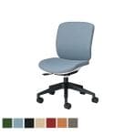 ノーリツイス(NORITSUISU) QR-Cチェア ホワイトシェル仕様 肘なし 布張り QRチェアコンパクトタイプ オフィスチェア パソコンチェア 事務椅子