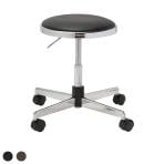 ノーリツイス(NORITSUISU) DC導電チェア スツール 導電ウレタン巻双輪キャスター 背パイプ無し 導電ビニールレザー 静電気防止 工場 研究施設 日本製 TD-E24L-Z 幅610×奥行610×高さ410～520mm