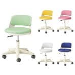 ノーリツイス(NORITSUISU) TSMN ナーススツール ホワイトシェル 背付き ミドルタイプ キャスター付き ビニールレザー張り 抗菌 日本製 国産 医療 福祉 TSMN-W24L 幅510×奥行450×高さ615～725mm