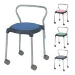 CUPPO 背つき キャスター脚 1脚 NI-CUPPO-BC スツール 国産 オフィス家具 丸椅子 コンパクト スタッキングチェア 待合室