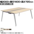 オカムラ プリシード PRECEDE フリーアドレスデスク 4人用 フリースタンディング両面タイプ 3A21AD 3A24AD 脚・脚カバー同色 プライズウッド天板 ポリッシュ脚 幅2000×奥行1600×高さ720mm