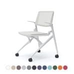 オカムラ マルカ Marca ミーティングチェア 81M2WG ミーティングチェア キャスター脚 肘付き 背・座面メッシュ ホワイトフレーム ホワイトシェル