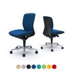 オカムラ スラート sulato C331ZA オフィスチェア 肘なし ローバック アルミ脚 ナイロンキャスター 布張り ブラックシェル