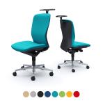 オカムラ スラート sulato C336ZA オフィスチェア 肘なし ハイバック アルミ脚 ナイロンキャスター ハンガー付き 布張り ブラックシェル