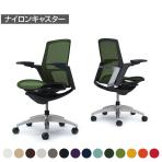 オカムラ フィノラ Finora C781BR オフィスチェア アジャストアーム ミドルバック アルミ脚 ナイロンキャスター メッシュ張り メッキパネル ポリッシュ脚 ブラックボディ