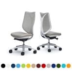 オカムラ サブリナ Sabrina スタンダード C833BW オフィスチェア 肘なし ハイバック アルミ脚 背メッシュ 座面クッション ホワイトボディ