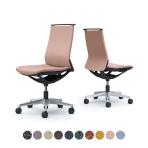 オカムラ モード mode CA15BR オフィスチェア 肘なし ミドルバック アルミ脚 クッションタイプ 布張り(インターロック) 樹脂ブラックフレーム ブラックボディ