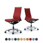 オカムラ モード mode CA15BR オフィスチェア 肘なし ミドルバック アルミ脚 クッションタイプ 布張り(ミックス) 樹脂ブラックフレーム ブラックボディ