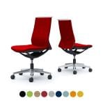 オカムラ モード mode CA15BS オフィスチェア 肘なし ミドルバック アルミ脚 クッションタイプ 布張り(プレーン) アルミフレーム ブラックボディ