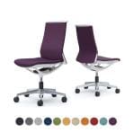 オカムラ モード mode CA15BZ オフィスチェア 肘なし ミドルバック アルミ脚 クッションタイプ 布張り(ミックス) アルミフレーム ホワイトボディ