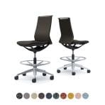 オカムラ モード mode CA15HR オフィスチェア 肘なし ミドルバック アルミ脚 クッションタイプ 布張り(インターロック) 樹脂ブラックフレーム ブラックボディ