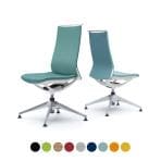 オカムラ モード mode CA17FZ オフィスチェア 肘なし ハイバック アルミ脚 クッションタイプ 布張り(プレーン) アルミフレーム ホワイトボディ