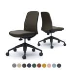 オカムラ ライブス Lives エントリーチェア Entry Chair CD13MR オフィスチェア 肘なし アルミ脚 ナイロンキャスター 布張り(インターロック) ブラックボディ