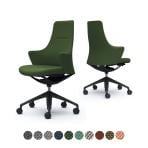 オカムラ ライブス Lives ワークチェア Work Chair CD55MR オフィスチェア 背・肘・座一体 ハイタイプ アルミ脚 布張り(ツイル/単色) ブラックボディ ブラック脚