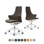 オカムラ ライブス Lives ワークチェア Work Chair CD55WW オフィスチェア 背・肘・座一体 ハイタイプ アルミ脚 布張り(インターロック) ホワイトボディ ホワイト脚