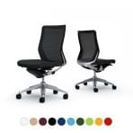 オカムラ コーラル Choral CQ31BR オフィスチェア 肘なし ミドルバック アルミ脚 背メッシュ 座面クッション ポリッシュフレーム ブラックボディ