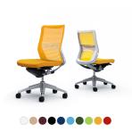 オカムラ コーラル Choral CQ31GZ オフィスチェア 肘なし ミドルバック アルミ脚 ランバー付き 背メッシュ 座面クッション シルバーフレーム ホワイトボディ