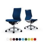 オカムラ コーラル Choral CQ33BZ オフィスチェア 肘なし ミドルバック アルミ脚 ランバー付き クッションタイプ 布張り ポリッシュフレーム ホワイトボディ