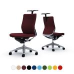 オカムラ コーラル Choral CQ34GS オフィスチェア 肘なし ミドルバック アルミ脚 ハンガー付き ランバー付き クッションタイプ 布張り シルバーフレーム ブラックボディ