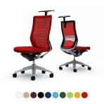 オカムラ コーラル Choral CQ36GS オフィスチェア 肘なし ハイバック アルミ脚 ハンガー付き ランバー付き 背メッシュ 座面クッション シルバーフレーム ブラックボディ