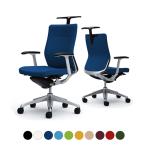 オカムラ コーラル Choral CQ44BR オフィスチェア デザインアーム ミドルバック アルミ脚 ハンガー付き クッションタイプ 布張り ポリッシュフレーム ブラックボディ