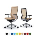 オカムラ コーラル Choral CQ45GR オフィスチェア デザインアーム ハイバック アルミ脚 背メッシュ 座面クッション シルバーフレーム ブラックボディ