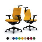 オカムラ コーラル Choral CQ84MS オフィスチェア アジャストアーム ミドルバック アルミ脚 ハンガー付き ランバー付き クッションタイプ 布張り ブラックフレーム ブラックボディ