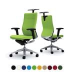 オカムラ コーラル Choral CQ88BR オフィスチェア アジャストアーム ハイバック アルミ脚 ハンガー付き クッションタイプ 布張り ポリッシュフレーム ブラックボディ