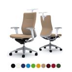 オカムラ コーラル Choral CQ88GW オフィスチェア アジャストアーム ハイバック アルミ脚 ハンガー付き クッションタイプ 布張り シルバーフレーム ホワイトボディ