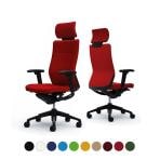 オカムラ コーラル Choral CQ8CMR オフィスチェア アジャストアーム エクストラハイバック アルミ脚 クッションタイプ 布張り ブラックフレーム ブラックボディ