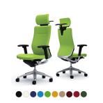 オカムラ コーラル Choral CQ8DBS オフィスチェア アジャストアーム エクストラハイバック アルミ脚 ハンガー付き ランバー付き クッションタイプ 布張り ポリッシュフレーム ブラックボディ