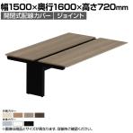 [増設用]オカムラ プロユニットフリーウェイ フリーアドレスデスク DP15QG 両面ジョイント パネル脚 配線カバー開閉式 プライズウッド 幅1500×奥行1600×高さ720mm