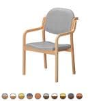 オリバー 福祉介護用チェア S・CW-107A・AC・G ハイバック 全肘 グリップ付き ビニールレザーCL39 スタッキング 抗菌 日本製 幅550×奥行600×高さ890mm