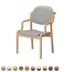 オリバー 福祉介護用チェア S・CW-107A・HAC・G ハイバック 半肘 グリップ付き ビニールレザーCL39 スタッキング 抗菌 日本製 幅550×奥行600×高さ890mm