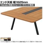 【抗菌加工】[オプション]GE-0416ET | Genela 両面ストレート・ラウンド用 エンド天板 フリーアドレスデスク オフィスデスク 幅1625×奥行450×厚さ25mm プラス(PLUS)【SIAA】