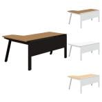 GE-N167RR | Genelaシリーズ デスク/テーブル 単体R右 幅1600×奥行700(1100)×高さ720mm プラス(PLUS)