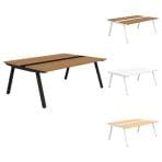 GE-N2014WB | Genelaシリーズ 両面ベースセット デスク/テーブル 幅2000×奥行1425×高さ720mm プラス(PLUS)