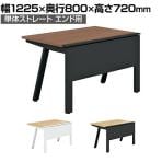 【抗菌加工】GE-N128E | Genela ジェネラ 単体ストレート エンド用 フリーアドレスデスク オフィスデスク 幅1225×奥行800×高さ720mm プラス(PLUS)【SIAA】