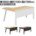 【抗菌加工】GE-N167RR | Genela ジェネラ 単体ラウンド 右用 フリーアドレスデスク オフィスデスク 幅1600×奥行1100×高さ720mm プラス(PLUS)【SIAA】