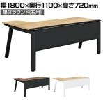 【抗菌加工】GE-N187RR | Genela ジェネラ 単体ラウンド 右用 フリーアドレスデスク オフィスデスク 幅1800×奥行1100×高さ720mm プラス(PLUS)【SIAA】