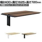 【抗菌加工】【追加/増設用】GE-N2416WJ | Genela 両面ストレート ジョイントセット フリーアドレスデスク オフィスデスク 幅2400×奥行1625×高さ720mm プラス(PLUS)【SIAA】
