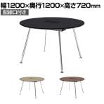 IN-1212CH-N | INTEO インテオ 会議テーブル エグゼクティブテーブル サークル形 配線穴付き 脚クロムメッキ 幅1200×奥行1200×高さ720mm プラス(PLUS)