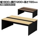 【本体】ST-186W-B | STAGEO FREE 両面ベースタイプ フリーアドレスデスク 抗菌・耐指天板 本体ブラック 幅1800×奥行1200×高さ720mm PLUS(プラス)