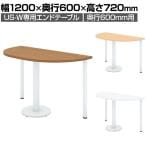 [オプション]UR-126W-E | US-W専用 エンドテーブル 奥行600mm用 本体ホワイト 幅1200×奥行600×高さ720mm プラス(PLUS)