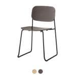 【ナチュラル:9月上旬入荷予定】Poplar ポプラ ミーティングチェア ダイニングチェア カフェ風 サテンブラック脚 MTB スタッキング可能