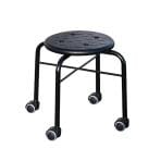 ワーキングキャスター ハイ ブラック脚 座面:インテグラルウレタン仕様 作業スツール 安定性 幅390×奥行390×高さ420mm